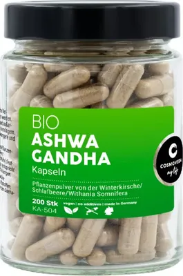 Produktbild von Cosmoveda - Ashwagandha Kapseln - 200 Stück