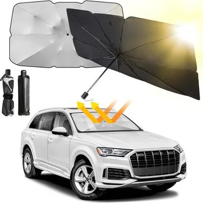 Produktbild von Famanu Sonnenblende für Autos 360° drehbar und faltbar - M