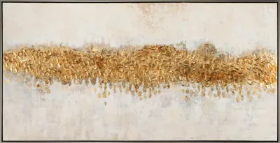 Produktbild von ARTUNIVERSE Leinwandbild Goldener Horizont 72 x 142 cm