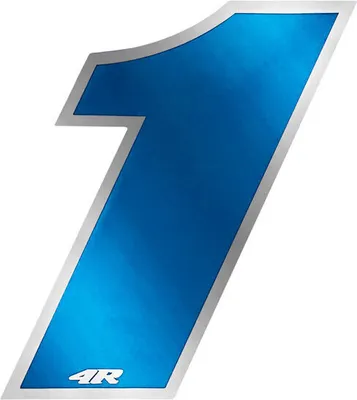 Immagine prodotto di Adesivo numero di gara per moto "1" blu 27 x 37 mm