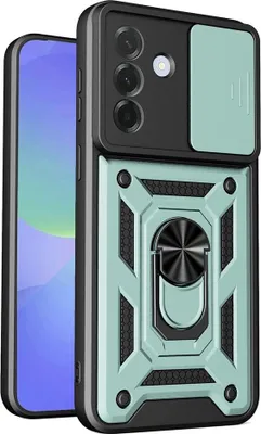 Produktbild von Samsung Galaxy A37 Hülle - Coverup Armor Ring Ständer Back Cover mit Kamera Schutz - Mintgrün