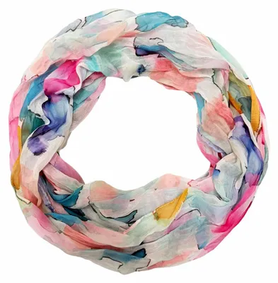 Produktbild von Farbverlauf Seide Loop Farbverlauf Frühling Rundschal Regenbogen Sommer Herbst L
