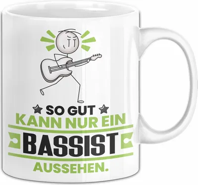 Produktbild von Bassist Geschenk Tasse So Gut Kann Nur Ein Bassist Aussehen Geschenkidee Kaffee-Becher (Weiß)