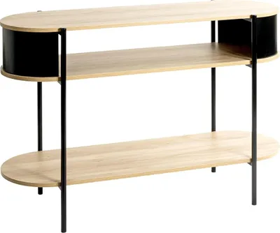 Produktbild von Konsole >59538< in eiche Nachbildung / schwarz - 110x76x39cm (BxHxT)