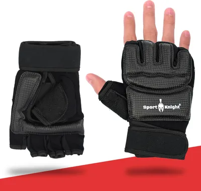 Produktbild von Boxhandschuhe MMA, optimale Bewegungsfreiheit, gepolstert, lange Bandage mit Klettverschluss