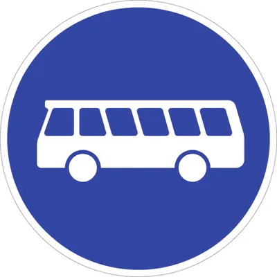 Produktbild von Verkehrsschild VZ245, Bussonderfahrstreifen, Alu, RA2, Ø 600 mm