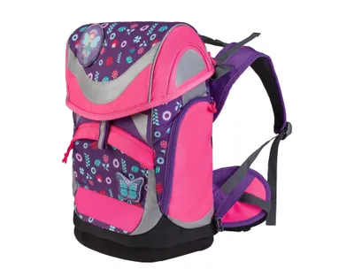 Produktbild von TOPMOVE® Schulrucksack Schulanfänger Schulranzen Set Blumen pink violett 12,5 L