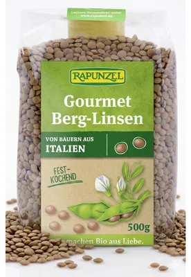 Obrázok produktu pre Rapunzel 702130, 500 g, Šošovica, Nemecko, 304 kcal, 1280 kJ, 23,4 g
