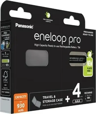 Zdjęcie produktu dla Panasonic eneloop pro BK-4HCDEC4BE - Bateria 4 x AAA - NiMH - (akumulator) - 930 mAh (52363180)