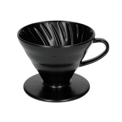 Image de HARIO Dripper V60-02 Cafetière Porte-filtre CÉRAMIQUE Noir Mat