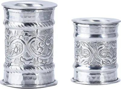 Produktbild von Marrakesch 2er Set Orientalische Teelichthalter aus Aluminium | Marokkanische Kerzenhalter Doha als Deko