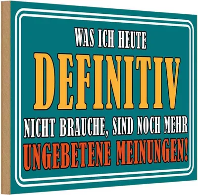 Produktbild von vianmo Holzschild 12x18 cm Ungebetene Meinungen Dekoration