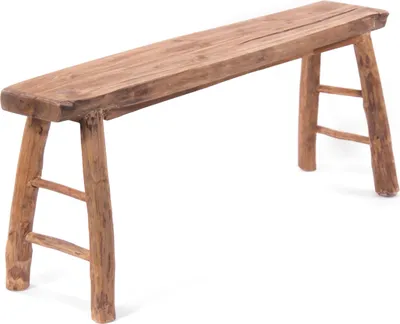 Produktbild von HOLZBANK "MALU 120" | Teakholz, 120 cm | Baumkante Sitzbank