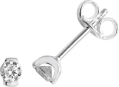Productafbeelding van Oorbellen voor dames, zilver 925 met zirconiumoxide - 4mm * 3mm; TRS22504