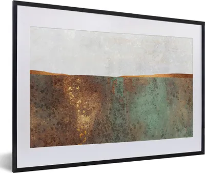 Produktbild von MuchoWow® Gerahmtes Poster Abstrakt - Luxus - Gold 60x40 cm - Poster mit Schwarzem Bilderrahmen Wandposter Rahmen Foto Bilder - Schlafzimmer - Plakat in Rahmen - Drucken