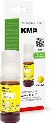 Produktbild von KMP SINGLEPACK C 141, Gelb, 70 ml, 1 Stück(e), 7700 Seiten, Einzelpackung