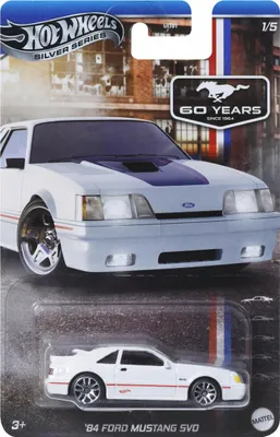 Zdjęcie produktu dla Hot Wheels Seria Silver Jby50 W Skali 1:64 Ford Mustang Svo Z 1984 R. Model 1/5