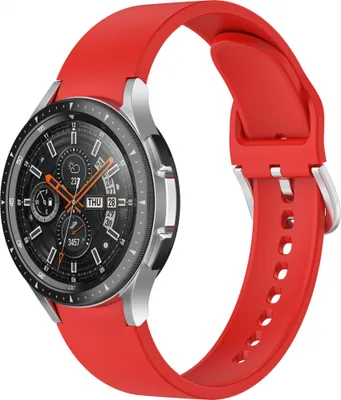 Produktbild von Bstrap Silicone Armband für Samsung Galaxy Watch 4 / 5 / 5 Pro / 6, red