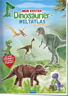 Produktbild von Mein erster Dinosaurier Weltatlas, Stickerbuch