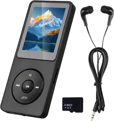 Immagine prodotto di Lettore musicale portatile - Lettore MP3 - Ascolto musica - Bluetooth 5.3 - Altoparlante integrato - 64 GB espandibili - Nero
