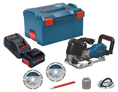 Immagine prodotto di Bosch GNF 18V-40: fresatrice per scanalature a batteria da 18 V, 40 mm, motore brushless + 1 batteria ProCORE da 5,5 Ah + caricabatterie + L-Boxx