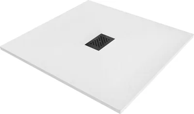 Obrázek produktu pro Mexen Hugo čtvercová sprchová vanička SMC 100 x 100 cm, bílá, kryt černý - 42101010-B