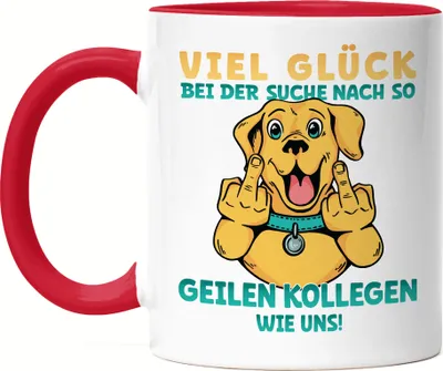 Produktbild von Viel Glück Bei Der Suche Nach So Geilen Kollegen Wie Uns Tasse Rot Kündigung Arbeitskollegen Mitarbeiter Job Office