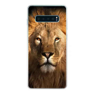 Produktbild von MuchoWow® Handyhülle Schutzhülle Hülle für Samsung Galaxy S10 Plus Löwe - Tiere - Schwarz - Hell - Braun - Porträt Silikon Softcase Handy Hülle - Schutzhülle