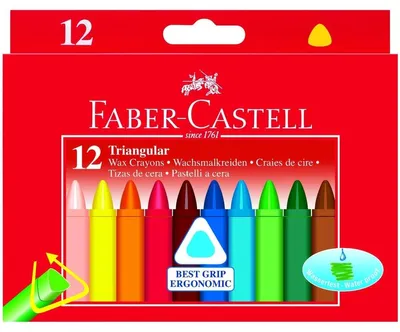 Immagine prodotto di Pastelli a cera FABER-CASTELL confezione triangolare da 12 pezzi