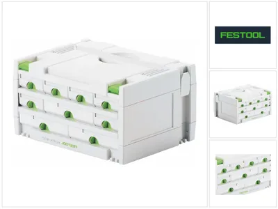 Productafbeelding van Festool SORTAINER SYS 3-SORT/9 Systainer gereedschapskist organizer ( 491985 ) 395 x 295 x 210 mm