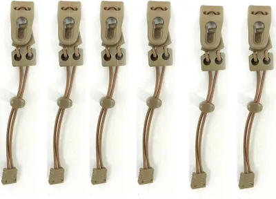 Obrázok produktu pre INF 6 ks upevňovacích svoriek - spony na batoh, nylon + ABS, 30 cm kaki