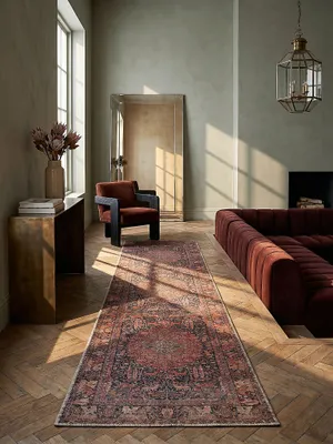 Teppich Rot Läufer im modernen Wohnzimmer Einrichtungsidee_#sku_SAF503119379265#