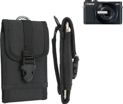Produktbild von K-S-Trade Kameratasche Gürteltasche kompatibel mit Canon PowerShot G9 X II Outdoor Gürtel Tasche für Kompaktkamera Holster Fototasche