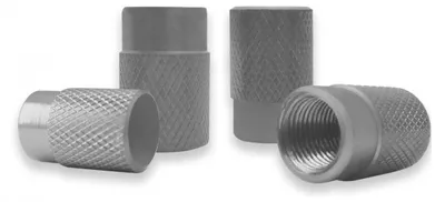 Produktbild von 4er-Set Aluminium-Ventilkappen für Reifenventile, silber FLZ.RAZ296
