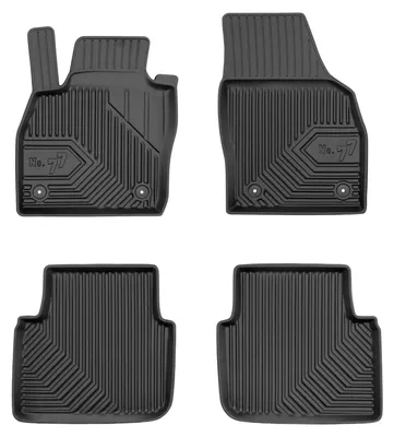 Obrázok produktu pre Gumové vaničkové autokoberce pre: Skoda Kamiq od 2019 (crossover) – 4 ks, čierna, na mieru