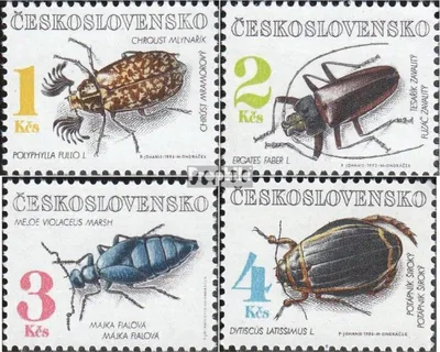 Produktbild von Briefmarken Tschechoslowakei 1992 Mi 3122-3125 (kompl.Ausg.) postfrisch Käfer