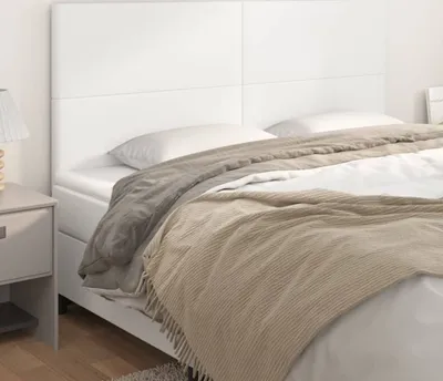 Produktbild von [Home] Kopfteile 4 Stk. Weiß 100x5x78/88 cm Kunstleder , Neue Mode 2024 im häuslichen Leben