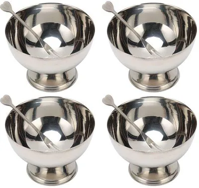 Produktbild von Famanu RVS Eisbecher Set - 4-teilig mit 4 Gabeln