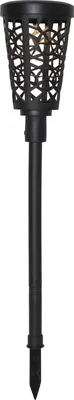 Produktbild von Star Trading 481-92 LED-Solar-Wegeleuchte "Sinnia", Kunstst., schwarz, schwarz, warmwhite LED, 13,5x62 cm, Solarpanel