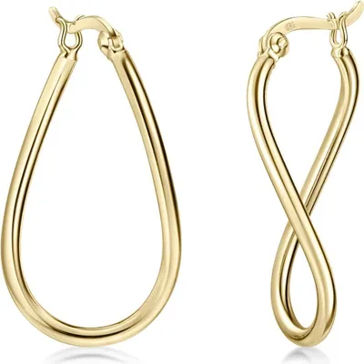 Produktbild von MATERIA by Matthias Wagner Gold Creolen Ohrringe Silber 925 geschwungen für Damen mit Schmuck-Box SO-32