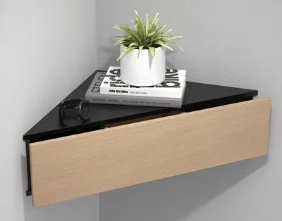 Produktbild von VCM Nachtschrank | Wandschublade | Wandboard | Eckregal |Nachttisch | Maße ca. H. 15 x B. 60 x T. 43 cm - Usal S