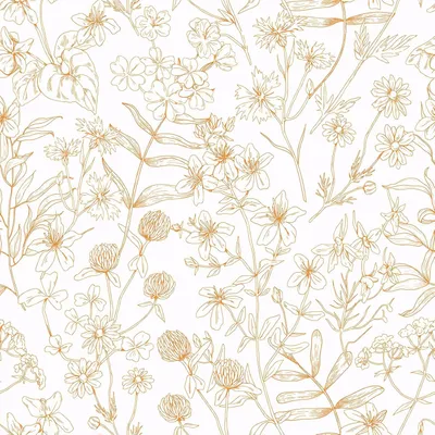 Imagen del producto de Papel tapiz adhesivo con motivos florales, 44,5 x 200 cm, de estilo botánico, ideal para salones y muebles