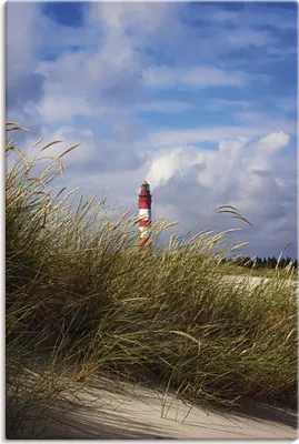 Produktbild von ARTland Leinwandbild Sommerimpression Amrumer Leuchtturm Größe: 40x60 cm