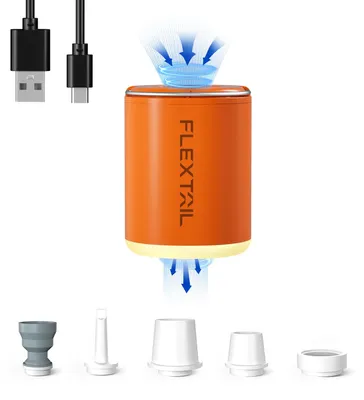 Productafbeelding van Elektrische Luchtpomp 4.5 kPa, 180L/min, 3-in-1 Mini Luchtpomp met Kampeerlantaarn