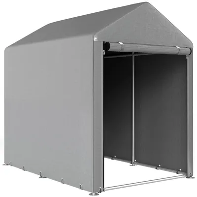 Productafbeelding van Tuinhuizen, opslagtent, robuust en weerbestendig, stalen frame, 1,2 x 1,8 x 1,6 m, lichtgrijs