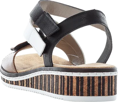Produktbild von Rieker Damen Sandale Keilsandalette Klettverschluss V3670, Größe:42 EU, Farbe:Braun