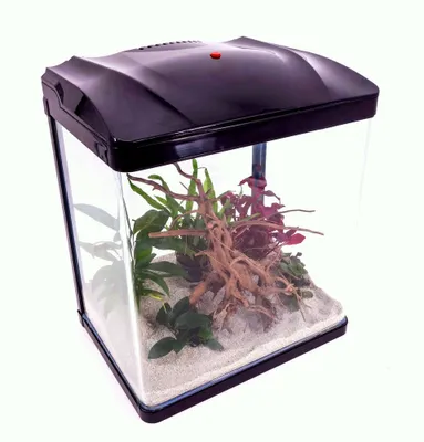 Produktbild von HR-300 Nano Aquarium Schwarz – Komplettaquarium mit LED