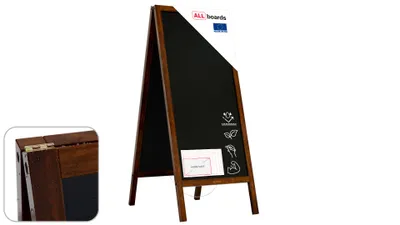 Produktbild von Kundenstopper - wasserfest mit lackiertem Holzrahmen 150x61 cm