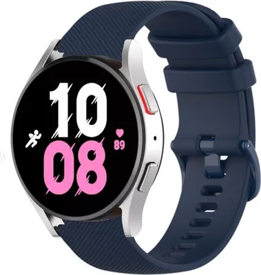 Produktbild von Strap-it Samsung Galaxy Watch 5 - 44mm Luxus-Silikonarmband (Dunkelblau)