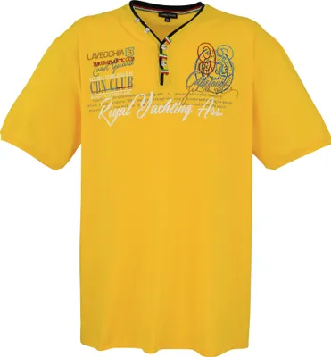 Produktbild von Übergrössen Hippes T-Shirt Kurzarm LAVECCHIA LV-608 Gelb 6XL